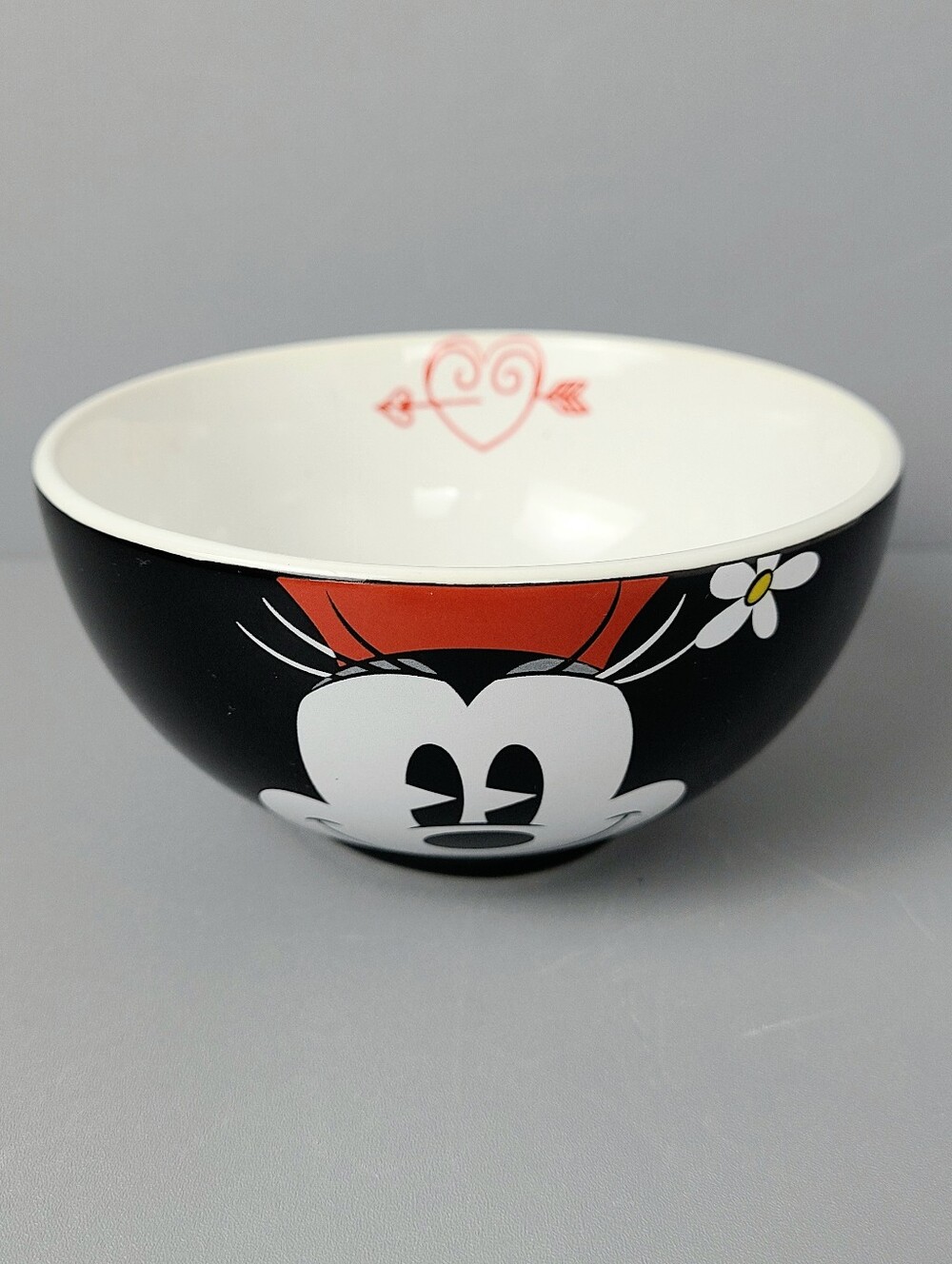 Disney Mickey Mouse Black White Red Small Cereal Bowl